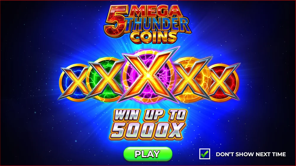 Step 1: Launching 5 Mega Thunder Coins — 5 Mega Thunder Coins gameplay screenshot